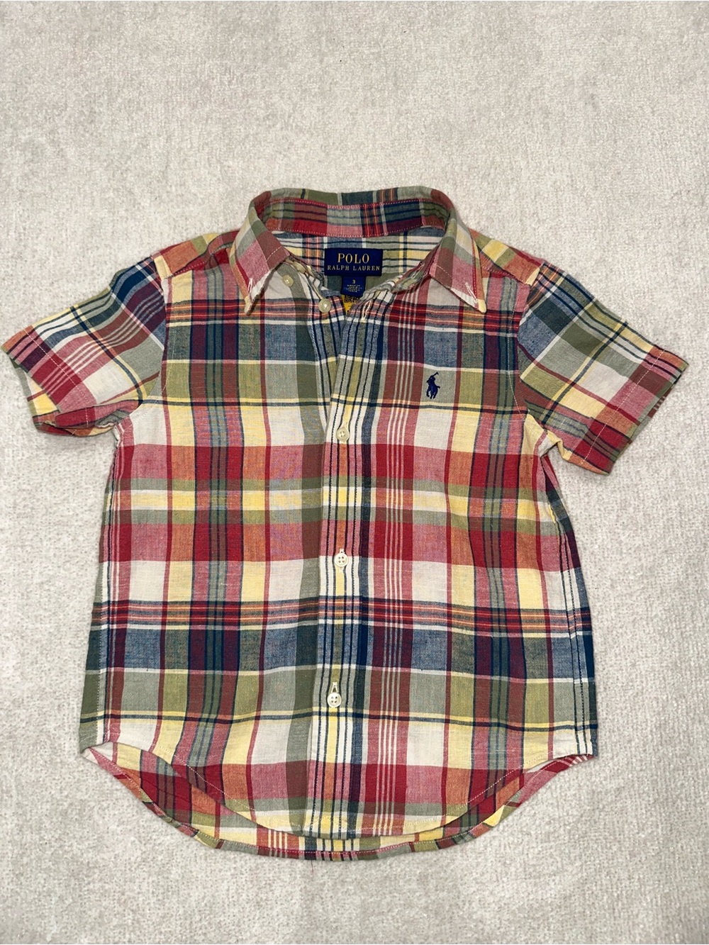 Polo by Ralph Lauren Multicolor Plaid Button-Down Shirt - Red/Yellow/Green/Blue